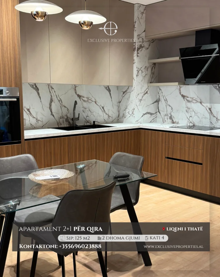 Tirane, jepet me qera apartament 2+1+Ballkon Kati 4, 1.500 € 