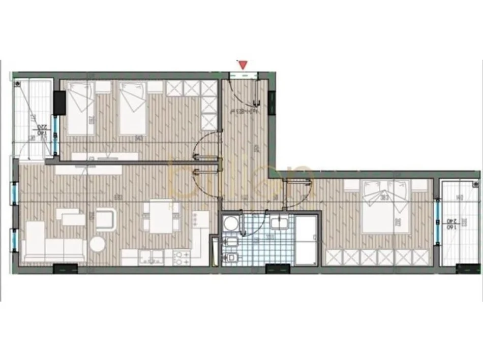 Tirane, shitet apartament 2+1 Kati 5, 97 m² 95.000 € (LAKNAS, Tirana, Albania)