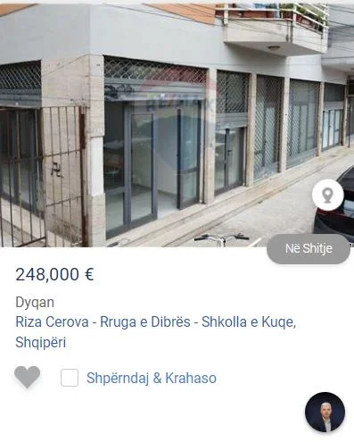 Tirane, shitet dyqan Kati 0, 310 m² 248.000 € (SHKOLLA E KUQE)