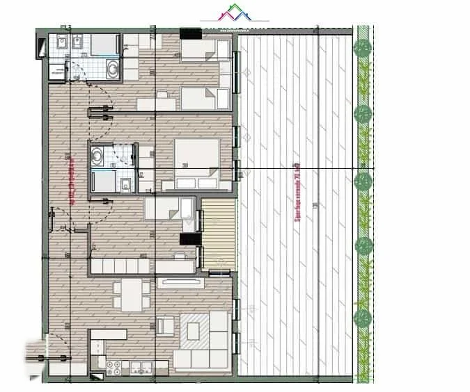 Tirane, shes apartament 3+1 Kati 0, 117 m² 144.000 € (univers city)