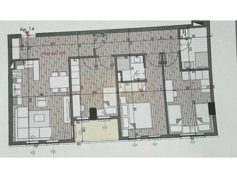 Tirane, shitet 3+1+Ballkon , 117 m² 117.000 € (Univers City)