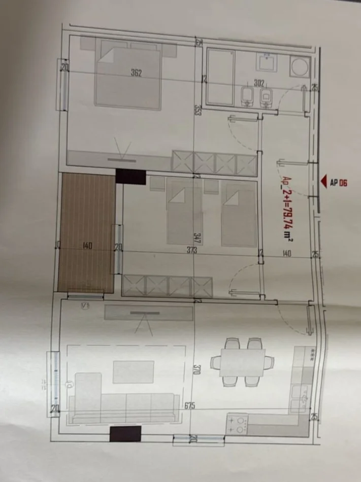 Tirane, shitet apartament 2+1 Kati 6, 95 m² 94.800 € (Paskuqan)