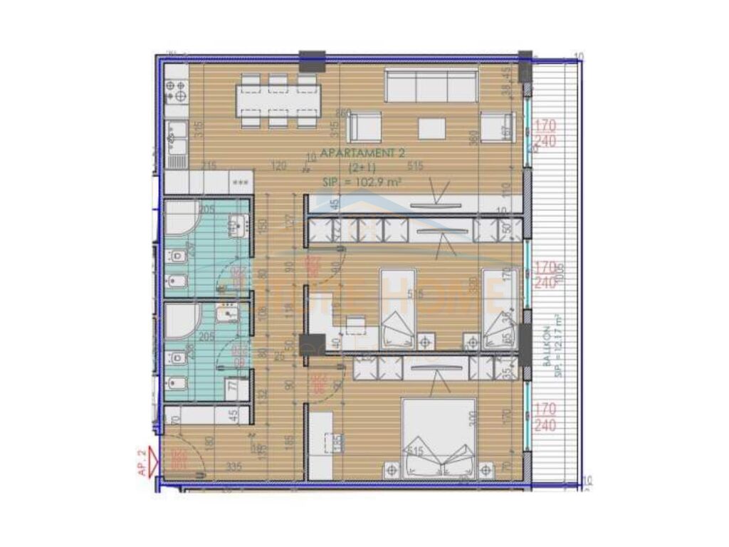 Shitet, Apartament 2+1, Unaza e Re.176,000 €
