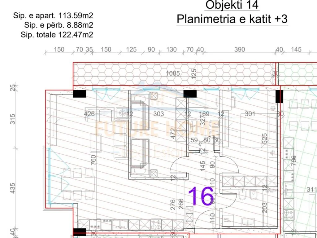 Shitet, Apartament 2+1+2, Currila, Durres.