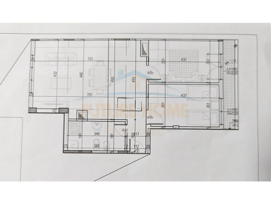 Tirane, shitet apartament 2+1 Kati 7, 155.000 € (Pazari i Ri)