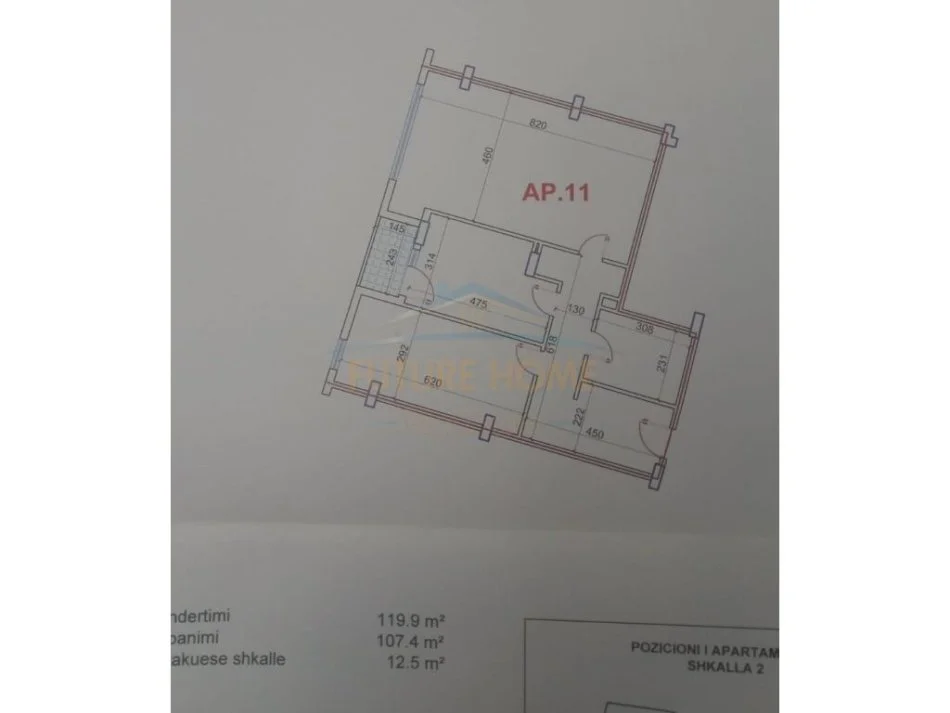 Tirane, shitet apartament 2+1 Kati 5, 120 m² 156.000 € (DON BOSKO)