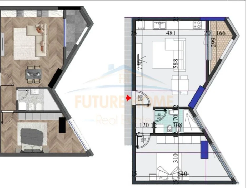 Tirane, shitet apartament 1+1 Kati 10, 81 m² 117.500 € (Dritan Hoxha)