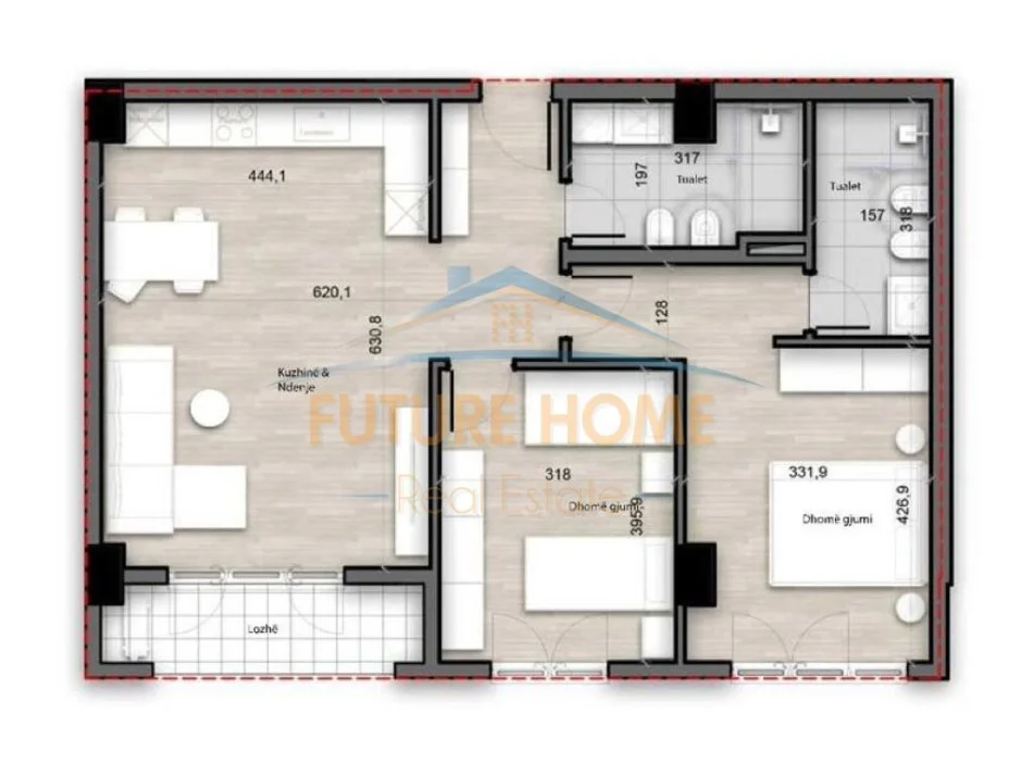Tirane, shitet apartament 2+1 Kati 9, 110 m² 164.700 € (PORCELAN)