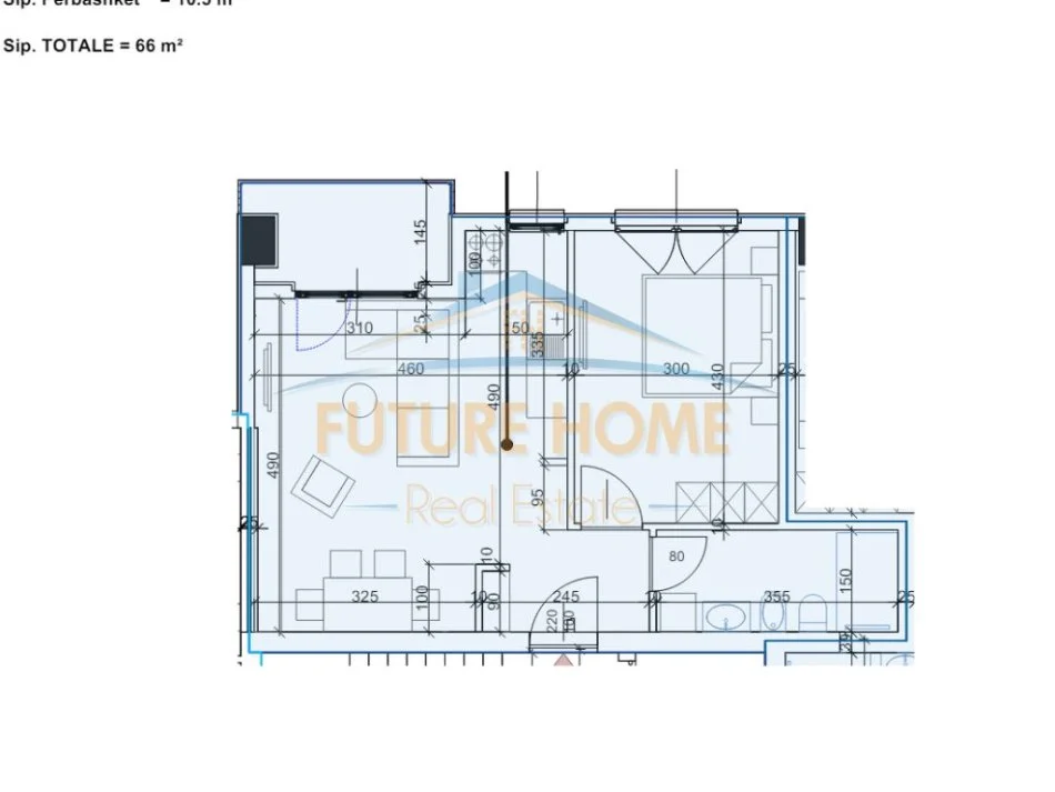 Tirane, shitet apartament 1+1 Kati 2, 66 m² 99.000 € (LAPRAKE)