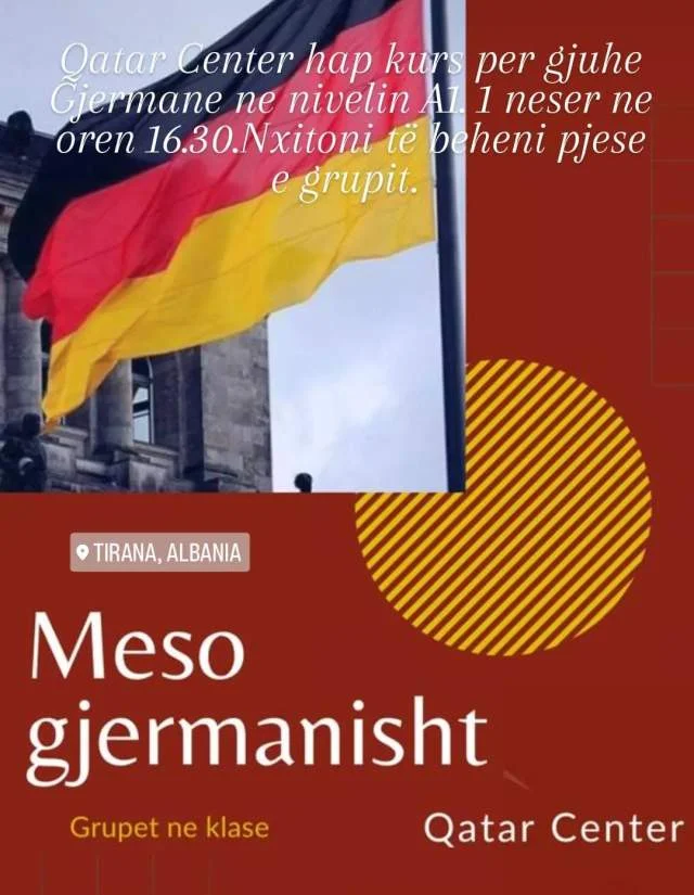 Tirane, ofrojme kurse gjuhe gjermanisht Hapim kurse te reja per gjuhen gjermane