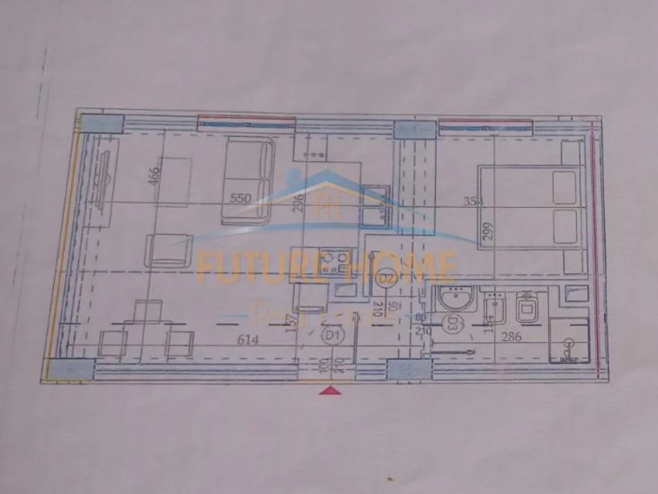 Tirane, shitet 1+1 Kati 2, 55 m² 83.000 € (Rezidenca Kodrat e Diellit)