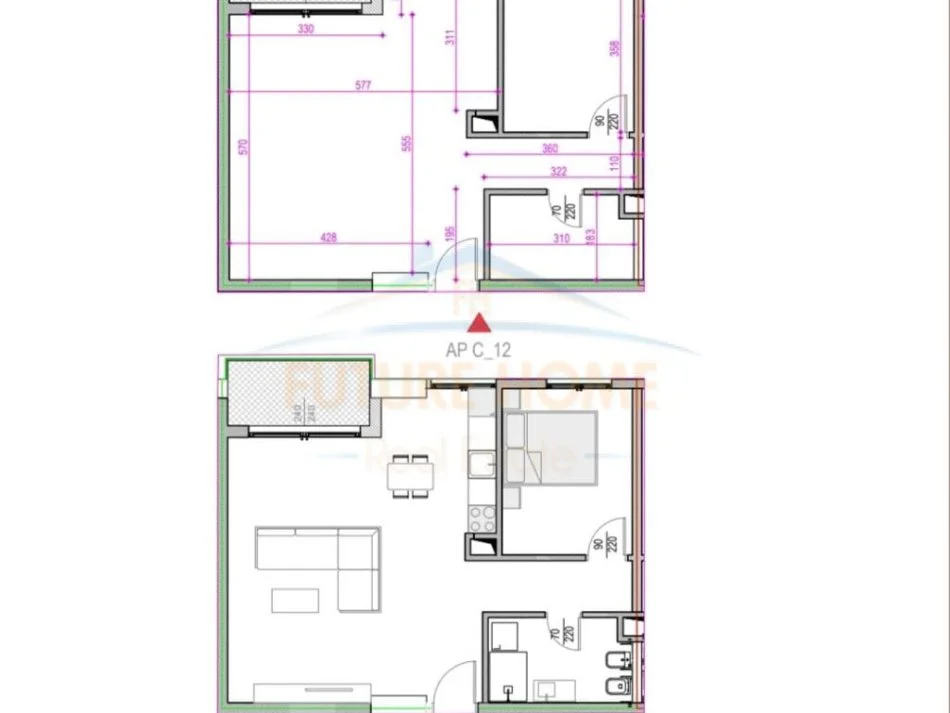 Tirane, shitet apartament 1+1+Aneks+Ballkon Kati 1, 76 m² 102.800 € (5 MAJI)