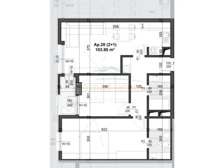 Tirane, shitet apartament 2+1 Kati 4, 87 m² 155.000 € (Fusha e Aviacionit, Tirane AREA43446)