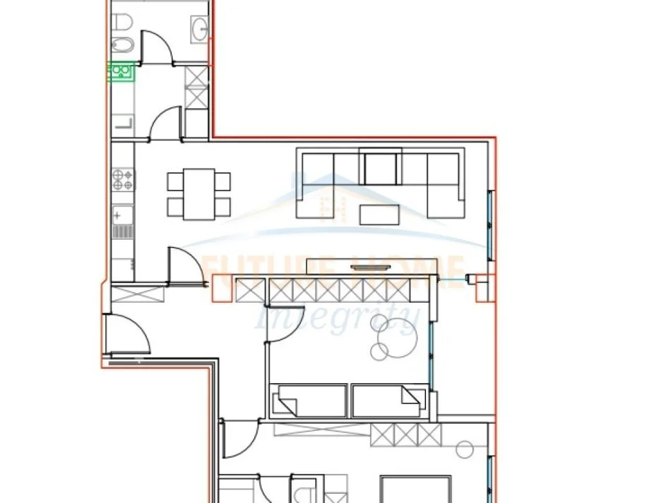 Tirane, shitet apartament 2+1 Kati 3, 109 m² 128.000 € (paskuqan)