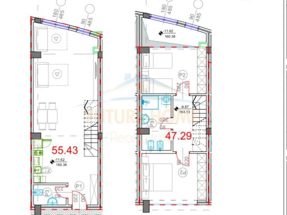 Tirane, shitet apartament duplex 2+1+Ballkon Kati 0, 123 m² 182.900 € (Kodra e Diellit)