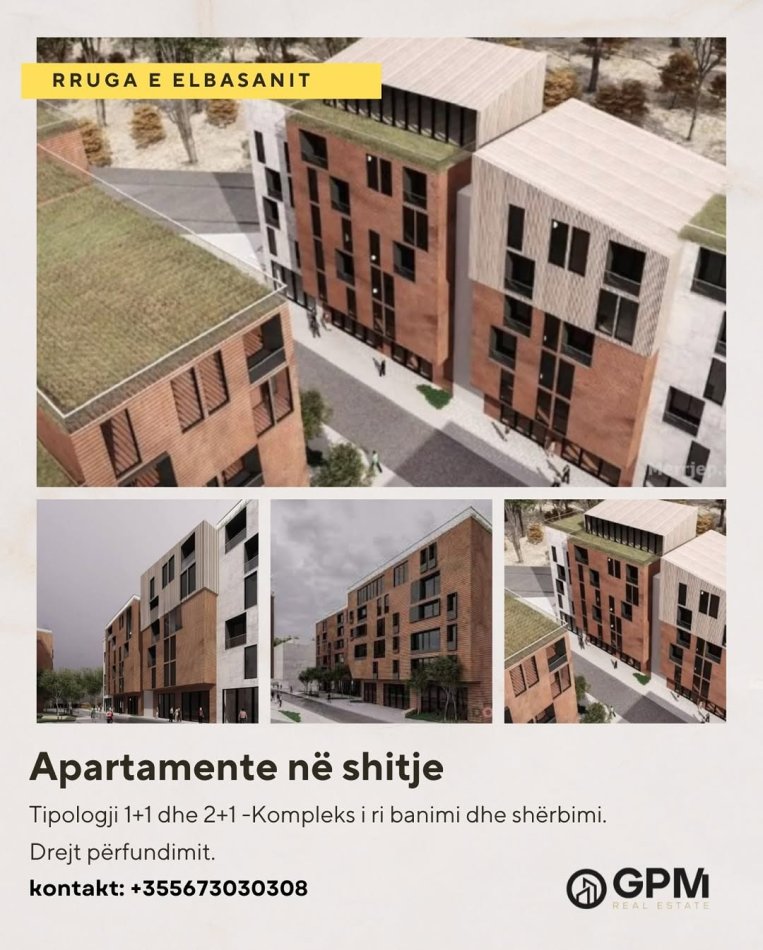 Tirane, shitet apartament 1+1 Kati 3, 75 m² (Rruga e Elbasanit)