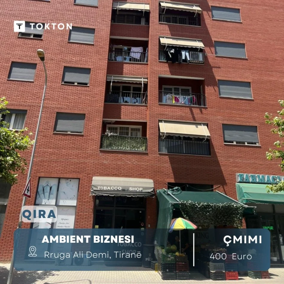 Tirane, jepet me qera ambjent biznesi Kati 0, 25 m² 400 € (Ali Demi)