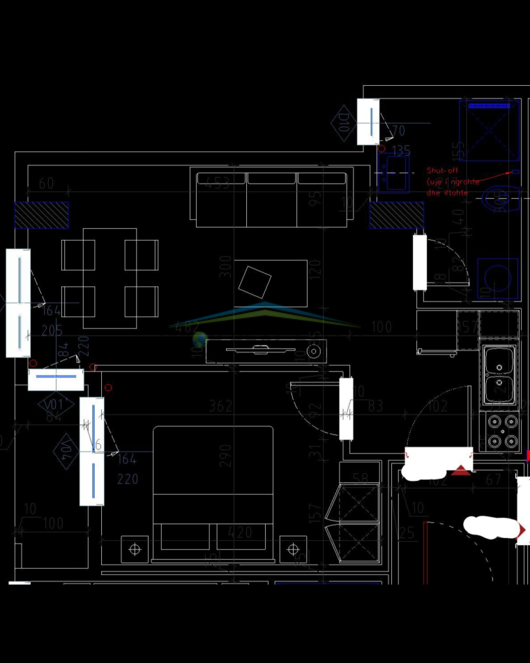 Tirane, shitet apartament 1+1 Kati 4, 55 m² 150.000 € (Komuna e Parisit)