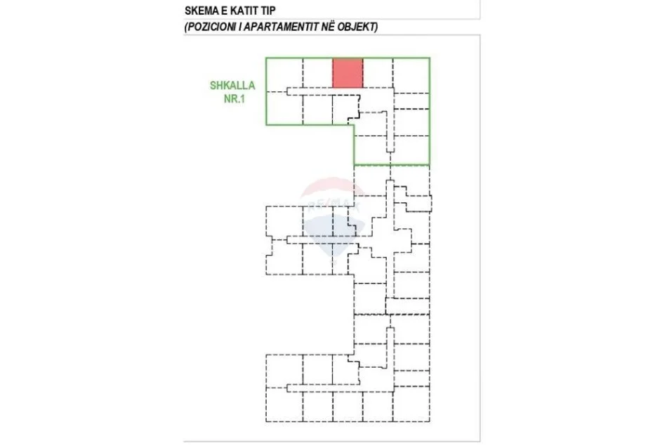 Shqiperi, shitet apartament 2+1 Kati 6, 58 m² 70.560 € (Rruga e Detit - Golem)