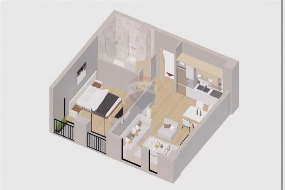 Tirane, shitet apartament 1+1 Kati 8, 66 m² 120.000 € (Rruga Jordan Misja - Treni - Bulevardi i Ri)