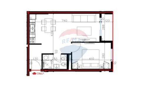 Tirane, shitet apartament 1+1 Kati 6, 64 m² 59.000 € (UNIVERS CITY - Tiranë)