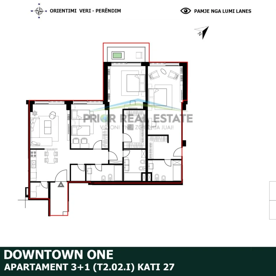 Tirane, shitet 3+1+2 , 237 m² 1.000.000 € (Downtown One)