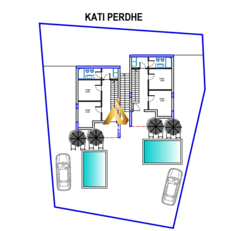 Shqiperi, shitet Vile 3 kateshe me pishine  300 m² (borsh)