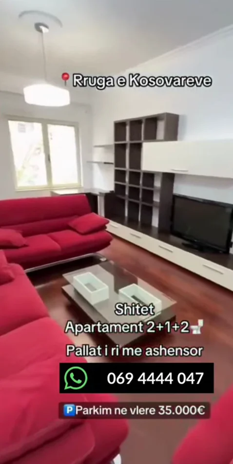 Tirane, shitet apartament 2+1 Kati 1, 390.000 € (rruga e kosovarve)