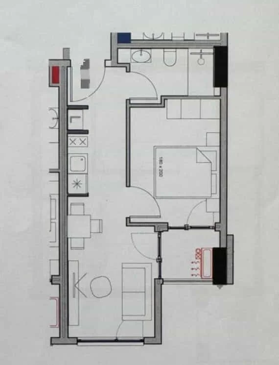 Tirane, shes apartament 1+1 Kati 7, 47 m² 105.000 € (Rruga Bedri Karapici)