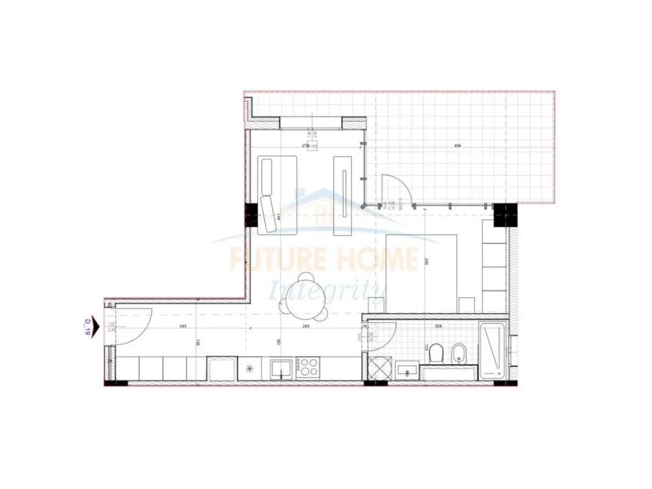 Tirane, shitet apartament 1+1 Kati 4, 71 m² 82.000 € (Unaza e Re)