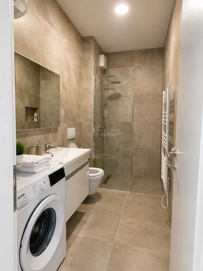 Tirane, jepet me qera apartament 1+1+Ballkon Kati 5, 63 m² 600 € (Kompleksi Fiori Di Bosco)