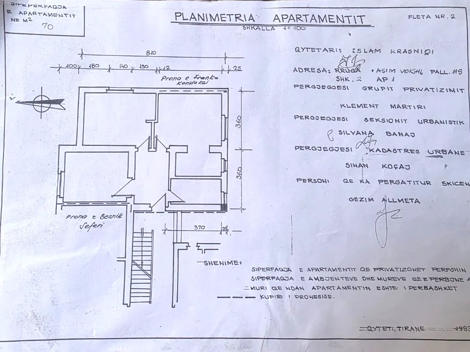 Tirane, shitet apartament 2+1 Kati 0, 70 m² 420.004 € 