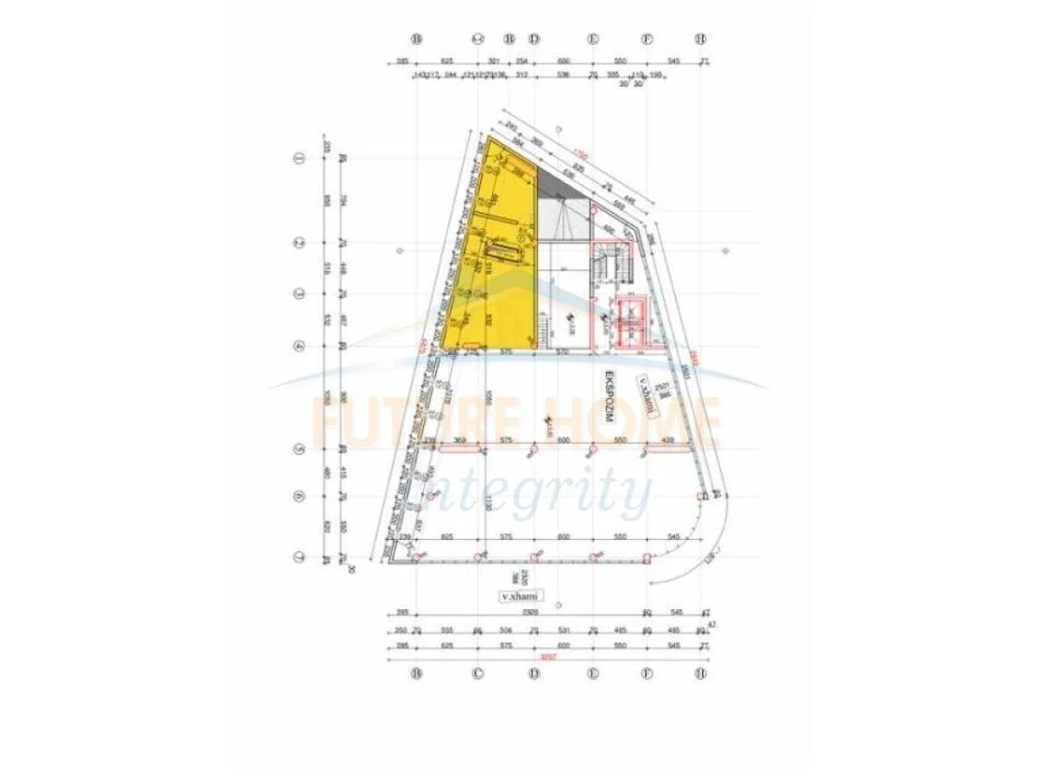 Tirane, jepet me qera ambjent biznesi Kati 0, 1.100 m² 3.800 € (KOMBINAT)