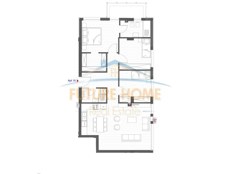 Tirane, shitet apartament 3+1+Ballkon Kati 5, 133 m² 295.500 € (LIQENI I THATE)