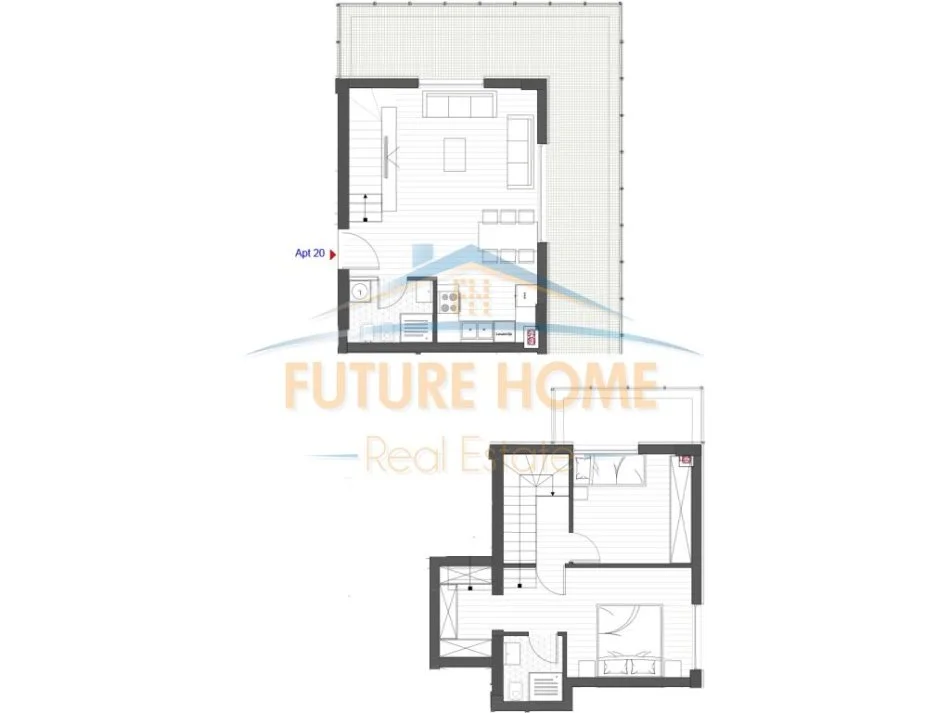 Tirane, shitet apartament duplex 2+1+Ballkon Kati 6, 109 m² 279.000 € (LIQENI I THATE)