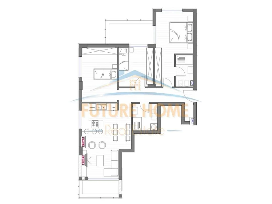 Tirane, shitet apartament 3+1+Ballkon Kati 7, 131 m² 330.000 € (LIQENI I THATE)