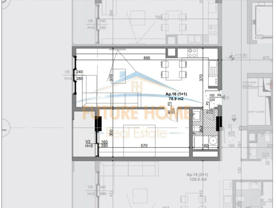 Tirane, shitet apartament 1+1 Kati 3, 79 m² 67.000 € 