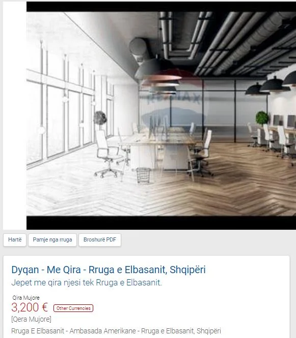 Tirane, jepet me qera dyqan Kati 0, 190 m² 3.200 € (RRUGA ELBASANIT AMBASADA AMERIKANE)