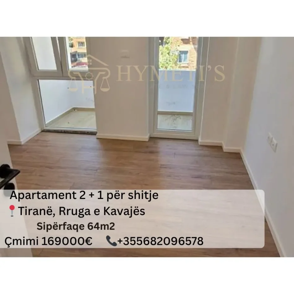 Tirane, shitet apartament 2+1 Kati 4, 64 m² 169.000 € (Rruga E Kavajës)