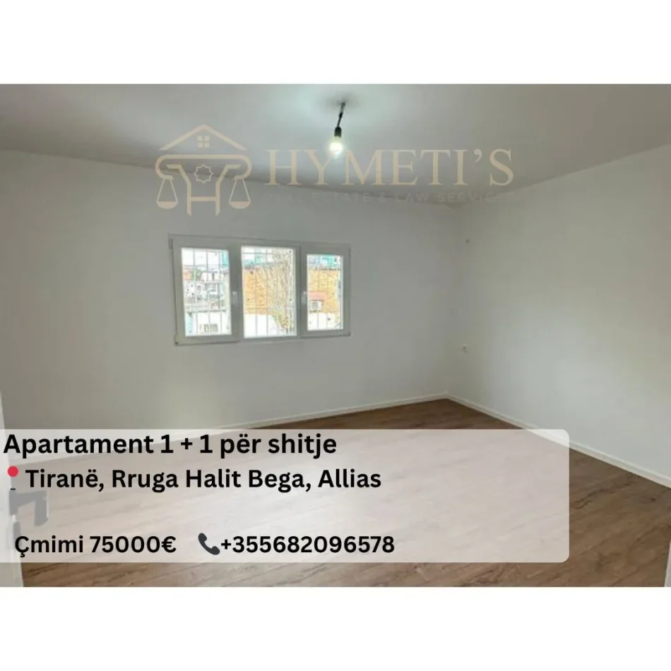 Tirane, shitet apartament 1+1 Kati 2, 57 m² 75.000 € (Allias)