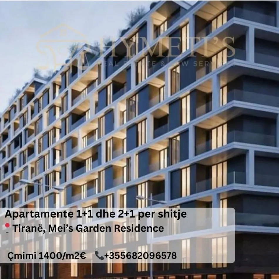 Tirane, shitet apartament 2+1 Kati 8, 127 m² 177.800 € (Mei’s Garden Residence, Fusha e Aviacionit, Tirane)