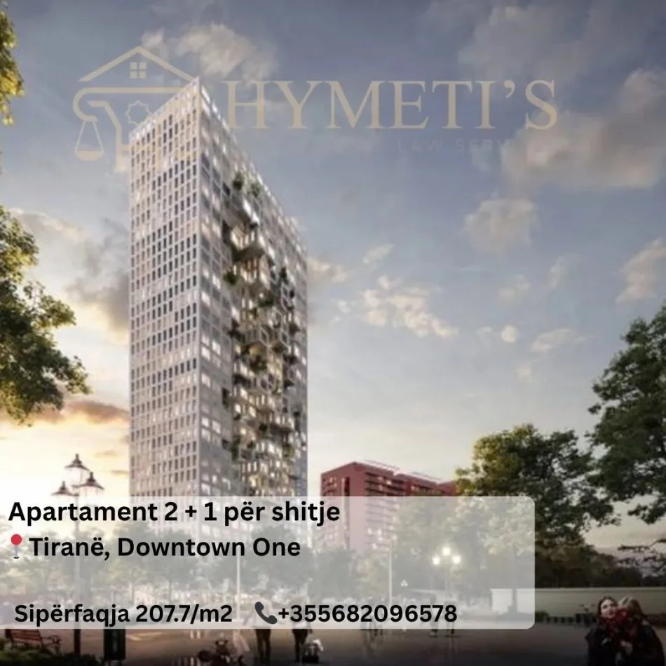 Tirane, shitet apartament 2+1 , 208 m² (Downtown One)
