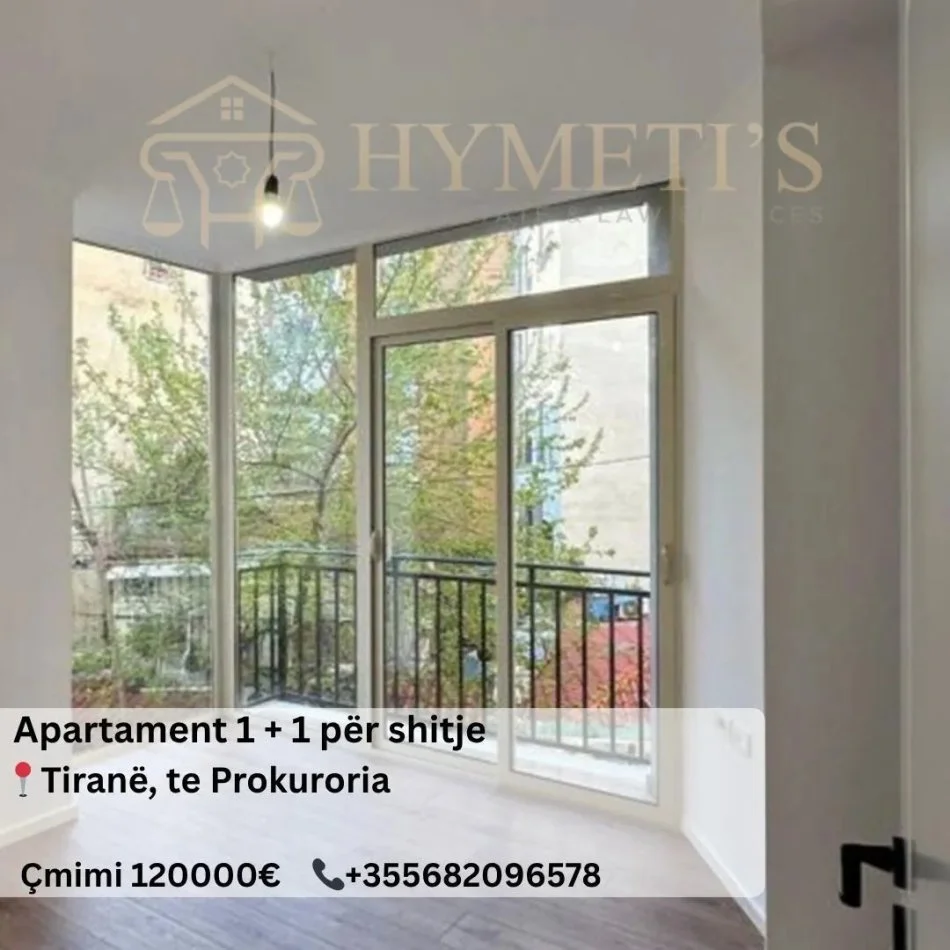 Tirane, shitet apartament 1+1 Kati 2, 43 m² 120.000 € (Rruga Haxhi Hysen Dalliu, Prokuroria)