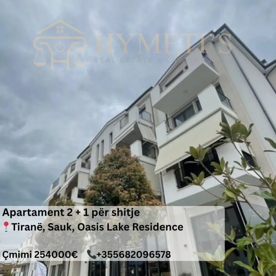 Tirane, shitet apartament 2+1 Kati 3, 127 m² 254.000 € (Oasis Lake Residence, Sauk)