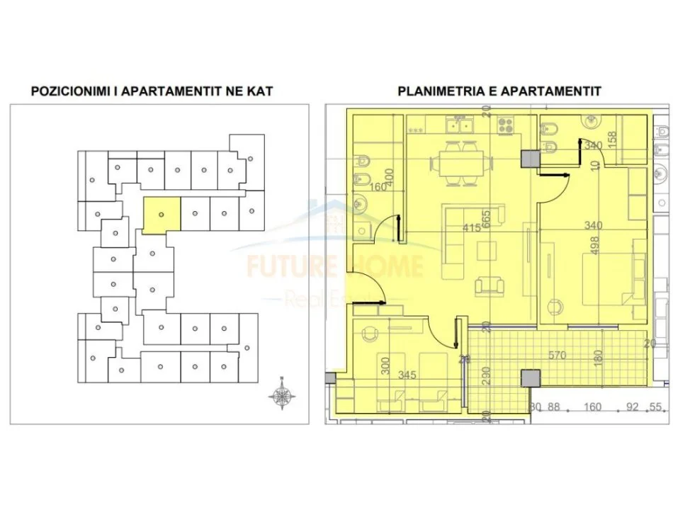 Tirane, shitet apartament 2+1 Kati 3, 104 m² 109.620 € (Paskuqan)