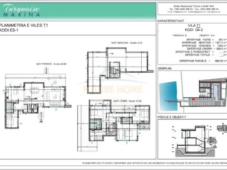 Durres, shitet Vile 2 Katshe Kati 0, 261 m² 1.288.079 € (Turquoise Marina, Hamallaj, Durres, AREA48123)