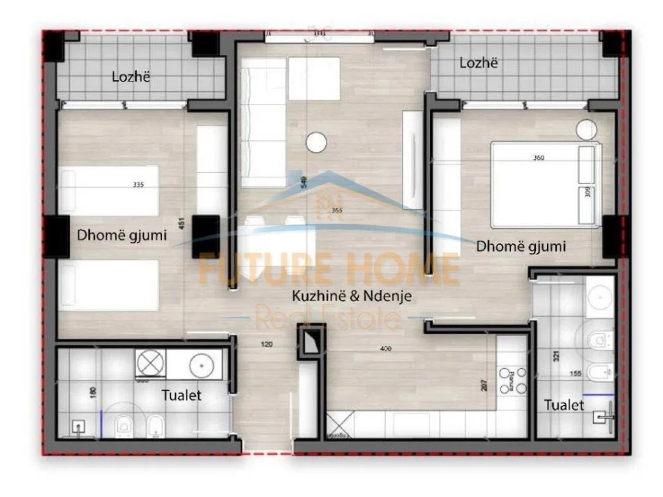 Tirane, shitet apartament 2+1+Ballkon Kati 6, 115 m² 171.000 € (Porcelan)