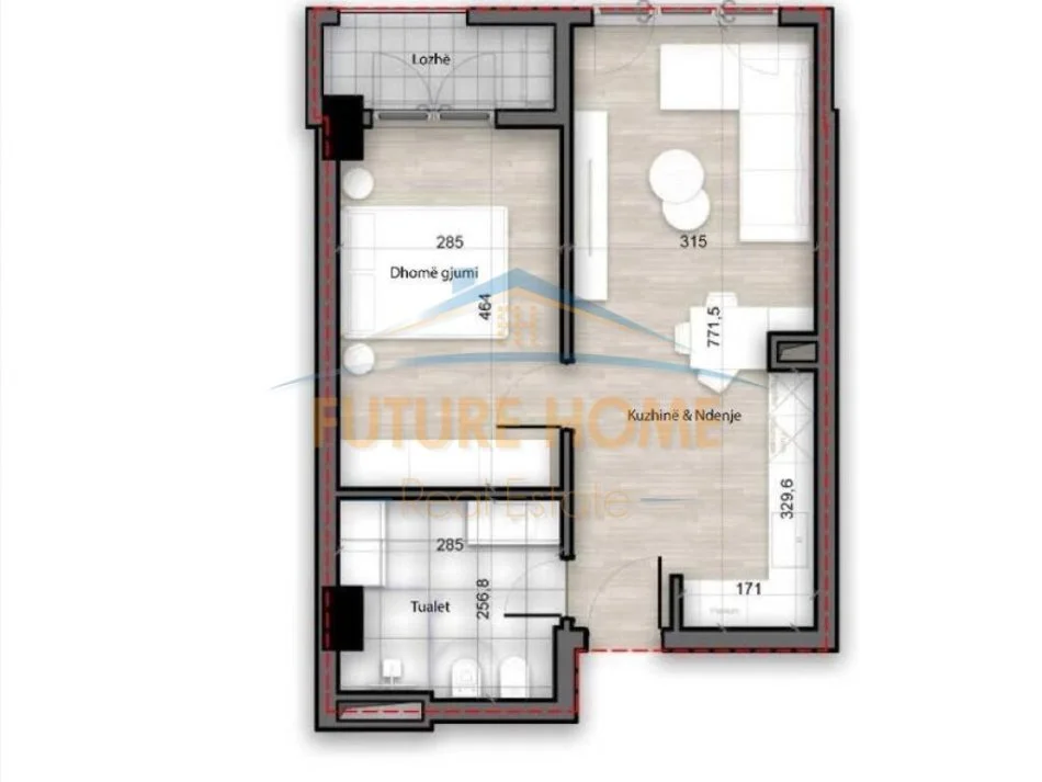Tirane, shitet apartament 1+1+Ballkon Kati 1, 68 m² 101.500 € (Porcelan)
