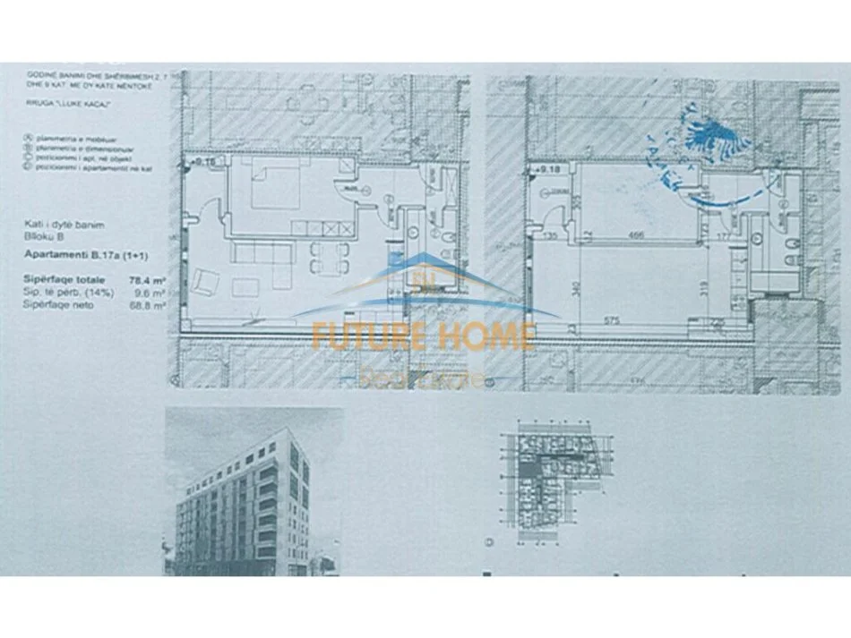 Tirane, shitet apartament 1+1 Kati 2, 79 m² 105.840 € (rruga dibres)
