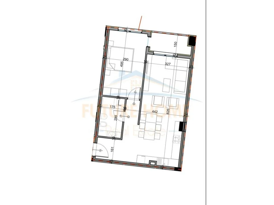 Tirane, shitet apartament 1+1 Kati 8, 80 m² 800.000 € (paskuqan)